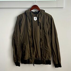Gap military jacket. Light windbreaker style with hood
